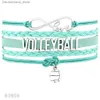 Charmarmband volleybollgolfsport oändlighet älskar charm armband kungliga handgjorda justerbara smycken kvinnor män pojke släpp frakt gåva Q230925
