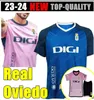 23 24 حقيقية Oviedo Soccer Jerseys Lucas Romario Alemao Camarasa Javi Mier Borja Baston Ramos Football Shirt Barcenas Johannesson Ibra Saul R.Folch Y.Mossa Viti Kid Kits