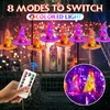 Andra evenemangsfestleveranser Halloween Decoration Led Witch Hat Lights Remote Control Halloween Witch Hat Outdoor Tree Hanging Ornament Party Decor Supplies 230925