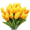 Fleurs séchées 5 pièces tulipe artificielle vraie touche Bouquet fausse décoration pour fournitures de mariage décor à la maison saint valentin 230923