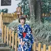 Etniska kläder japanska kimono traditionella obi yukata kvinnor kostym geisha cosplay klänning orientalisk kimonos kk2767