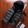 Gilet da uomo Gilet da uomo di marca Fashuion invernale Giacche senza maniche con cappuccio Elegante gilet caldo antivento taglie forti