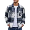 Men's Jackets Autumn Warm Plaid Coat Thickened Shirt Lapel Single Breasted Girls Olive Jacket Mens Cold Weather Hiking Down