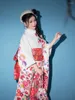 Vêtements ethniques Kimono japonais avec ceinture Robe formelle Manches vibrantes Traditionnelle 160cm Longueur Vêtements Long Costume pour Po Shoot