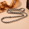 Chains S925 Sterling Silver Men's Necklace Made Of Old Thai Heavy Industry Chain Single Neck Hip Hop Accessories