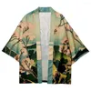 Etnisk kläder Kinesisk stil Cardigan Digital Printing Beach Haori National Wind Landscape Ink Målning Produkt traditionell kimono