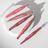 Lipstick Beauty Glazed 6pcs Set Double-end Lip Makeup Lipstick Pencil Waterproof Long Lasting Tint Sexy Red Lip Stick Matte Liner Pen 230925