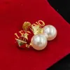 Örhängen Valentian Nu Designer Luxury Fashion Women Tian Jia Pyramid Pearl 925 Silver Needle Ear Studs mycket kvalitet