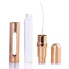 Nuevo 12 ml Moda Deluxe Viaje Vial de Vidrio Recargable Mini Metal Aluminio Spray Botella de Perfume Atomizador LX2480 ZZ