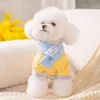 Cão vestuário inverno pet colete quente cachorrinho cachecol bonito do que urso twolegged moletom com capuz teddy roupas xl 230923