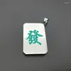 Pendant Necklaces Women Man Jewelry Mahjong Necklace Chinese Character Style Good Luck Stainless Steel Friendship Gifts