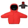 Down Coat Children Toddler Kids Winter Warm Zipper Solid Two Sided Padded Coats Baby Boys Girls Ytterkläder Huvjacka Outwear