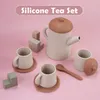 Kitchens Play Food Silicone Tableware Mini Cups Set Pretend Toys Kitchen Child Kids Tea Cup Baby Early Education Toy Sets a Free 230925
