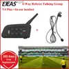 Walkie Talkie EJEAS V4C PLUS Football Referee Intercom Headset 1500M Full Duplex Ear Hook Bluetooth Headphone In Ear Headset Interphone HKD230925