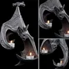 Candle Holders Creative Garden Resin Craft Home Decoration Accessories Bat Wall Hanging Small Candlestick Halloween Atmosphere Foil Pendant 230925