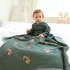 Cobertores Swaddling s de malha nascidos meninos meninas algodão swaddle envoltório colchas infantil criança verde jogar tapetes 100 * 80cm crianças cobrem 230923