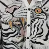 Suéteres masculinos Y2K WACKO MARIA SWEATER1: 1 Premium Tiger Totem Extra Grande Camisola de Malha Homens Japão Estilo H