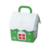 Christmas Gift Packing Box Children Candy Package Boxes Xmas Party Decoration House Shaped Portable Storage Organizers 925