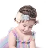 Accessoires pour cheveux, bandeaux en Nylon pour bébés filles, bandeaux à fleurs douces, nœuds, couvre-chef pour nourrissons, pour fête à domicile, mariage