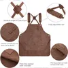 Schorten Duurzaam werkschort met gereedschapszakken Heavy Duty unisex canvas goederen Verstelbare CrossBack-riemen voor houtbewerking Schilderen 230923