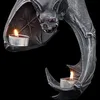 Candle Holders Creative Garden Resin Craft Home Decoration Accessories Bat Wall Hanging Small Candlestick Halloween Atmosphere Foil Pendant 230925