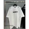 Men Sweaters Fashion Couples Summer T Shirt Balenciga High Version Fashion b Family Art Hole Shirts Custom Weaving and Dyeing H-made Trend MYEU