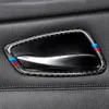 Cubierta de manija de puerta Interior de coche de fibra de carbono, calcomanías y pegatinas para cuenco de puerta para BMW E90 E92 E93 3 series 2005-2012, accesorios 302I