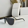 Lunettes de soleil pilote pour hommes de haute qualité au design personnalisé SPR69 jambes de miroir créatives en forme de vague surdimensionnées entrelacées de fibre de silicate de sodium et de métal