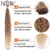 Echt haar Bulks 7 stks/partij Krullend haarbundels met sluiting Synthetisch geweven haarextensions 6 bundels en vetersluiting 30 inch Hittebestendig 230925