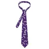 蝶ネクタイのまつげを結び、白と紫の毎日のウェアネッククールなファッション男性カスタムDIYカラーネックギフト