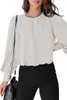 Blouses pour femmes Noir Rembourré Épaule Boutonnée Poignets Plissé Lâche Blouse Femmes Automne Casual Doux T-shirts Femme Harajuku Mujer Top