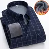 Casual overhemden voor heren Heren Winterfleece Heren met lange mouwen Plaid Goede kwaliteit Man Dikker Warm Slim Fit Maat L-5XL