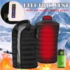 Mens Down Parkas Men Outdoor USB Infrared Heating Vest Jacket Women Winter Electric Thermal Clothing Waistcoat For Sports Hiking 230925
