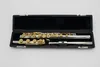 Ny offset 17 Open Hole B Foot Silver Plated C Key Flute Gold Plaed Keys Musikinstrument med Case Free Frakt 00