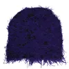 Fuzzy Winter Hats Distressed Knitted Beanie Thick Warm Beanies Snow Hats Skull for Women Men Outdoor Ski Knit Cap