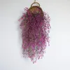 Dried Flowers 80cm Artificial Plant Rattan Golden Bell Willow Shooting Wedding Home Bar Wall Hanging Decoration Flower Plastic 230923