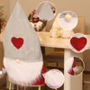 Weihnachtsdekorationen, Liebeswald-Stuhlbezug für ältere Menschen, Vlies-Stuhlbezug für kreative, gesichtslose Puppen
