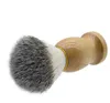 Män rakar borst Badger Barber Salon ansiktsskägg Rengöringsapparat Rakning Rengörare Tool Razor Brush Wood Handle ZZ