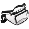 Evening Bag PVC Midjebältespåse Fanny Pack Hip Bum Clear Transparent bröstpåse Beach Travel Banana dragkedja som kör 230925