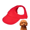 Vêtements pour chiens Chapeau de baseball Chapeau de protection solaire pour chiots Chiens à la mode Bonnet de soleil en plein air avec trous d'oreille Bonnet Accessoires pour animaux de compagnie Fournitures