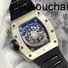 Milles Watch Automatique SuperClone KV Factory RM030 cadran évidé platine 18 carats avec carte 12016 saphir en fibre de carbone expédié par Fedex31ZSPPCJPPCJ