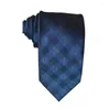 Bow Ties Apparel Akcesoria Włochy Blue Gingham wzorzyste szyję wiązka kołnierz luksus dla mężczyzn 2023 Elegancki mężczyzna mężczyzna mężczyzna