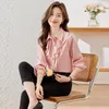 Blusas femininas primavera outono camisas elegantes para negócios trabalho wear ol estilos formal profissional feminino topos roupas S-4XL