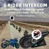Walkie Talkie WAYXIN R15 Pro Casco moto Auricolare Bluetooth 2000M Interfono per casco Interfono BT5.0 Per 8 Rider IP67 Radio FM 6 colori DIY HKD230925