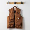 Men's Vests Vest Multi-pockets Waterproof Loose Fit Outdoor Hiking Camping Pographer Waistcoat