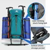 Pakiety plecakowe torby na zewnątrz 70L nylonowe kemping torba podróżna z deszczem pokrowca na wędrówki w górę