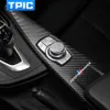Alcantara zamszowy samochód owijający samochód multimedialny panel przyciskowy ABS Pokrywa M Naklejki wydajności naklejki dla BMW F30 F34 F31 F36 F35 F33 F32191V
