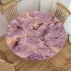 Table Cloth Liquid Marble Round Tablecloth Waterproof Elastic Dining Table Decoration Accessories Boho Style Home Kitchen Dining Room Decor 230925