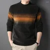 Men's Sweaters 2023 Spring Casual Loose Vintage Striped Man Long Sleeve All Match Pullover Male Keep Warm Fashion Gentmen Clothes