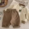 Hosen 1 bis 8 Jahre 2024 Herbst Jungen Baumwolle Harem Hosen Solide Beige Braun Kinder Schule Mode Kinder Kleidung Frühling